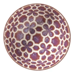 Xenos Schaaltje Nore middel - paars/geel - ø12.3x5.8 cm- Tapasservies|Schalen