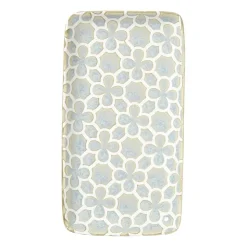 Xenos Schaaltje Nori rechthoekig - lichtblauw/wit - 2x20.5x11 cm- Sushi Servies|Tapasservies