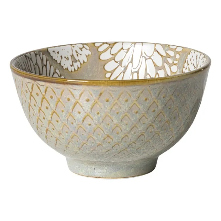 Xenos Schaaltje Nori rond - blauw/geel - ø10.5x5.8 cm- Sushi Servies|Tapasservies