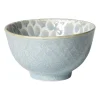 Xenos Schaaltje Nori rond - lichtblauw/wit - ø10.5x5.8 cm- Sushi Servies|Tapasservies