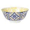 Xenos Schaaltje Nour - blauw/geel - ø15.8x7.3 cm- Tapasservies|Schalen