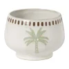 Xenos Schaaltje palmboom - beige/groen - ø11.15x8.5 cm- Schalen