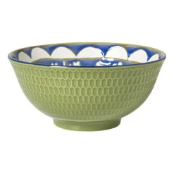 Xenos Schaaltje Rene groot - groen/blauw - ø15.8x7.3 cm- Tapasservies|Schalen
