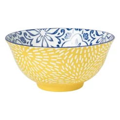 Xenos Schaaltje Sen - blauw/geel - ø15.8x7.3 cm- Tapasservies|Schalen