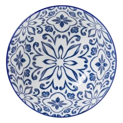 Xenos Schaaltje Sen - blauw/geel - ø15.8x7.3 cm- Tapasservies|Schalen