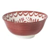 Xenos Schaaltje sterre groot - rood/wit - ø15.5x7 cm- Schalen
