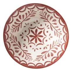 Xenos Schaaltje sterre groot - rood/wit - ø15.5x7 cm- Schalen