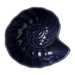 Xenos Schaaltje zeeslak - blauw - 4.8x11.6x12 cm- Schalen