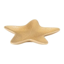 Xenos Schaaltje zeester - oranje - 2.1x20x18.7 cm- Schalen