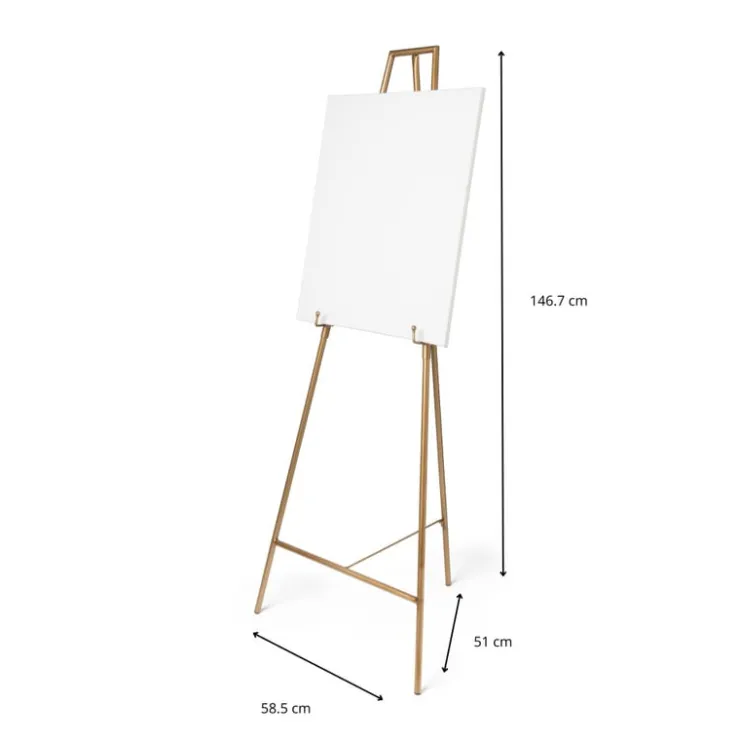 Xenos Schildersezel voor welkomstbord - goud - 146.7 cm- Schildersezels|Bruiloft