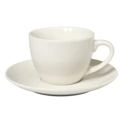 Xenos Schotel voor koffiekopje - porselein - ø15x2 cm- Thee Accessoires