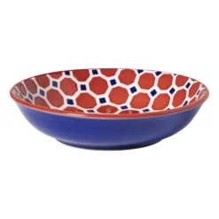 Xenos Schoteltje Anne - rood/blauw - ø9.7x2 cm- Thee Accessoires|Schalen