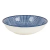 Xenos Schoteltje blue print - stripes - ⌀9.5 cm- Sushi Servies|Tapasservies