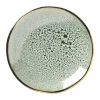 Xenos Schoteltje met gouden rand - groen - ø9 cm- Thee Accessoires