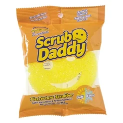 Xenos Scrub daddy - geel - ø10.7 cm- Schuursponsjes