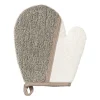 Xenos Scrub handschoen - naturel - 17.5x21 cm- Badkamer Accessoires