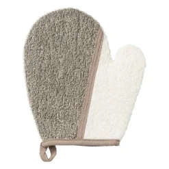 Xenos Scrub handschoen - naturel - 17.5x21 cm- Badkamer Accessoires