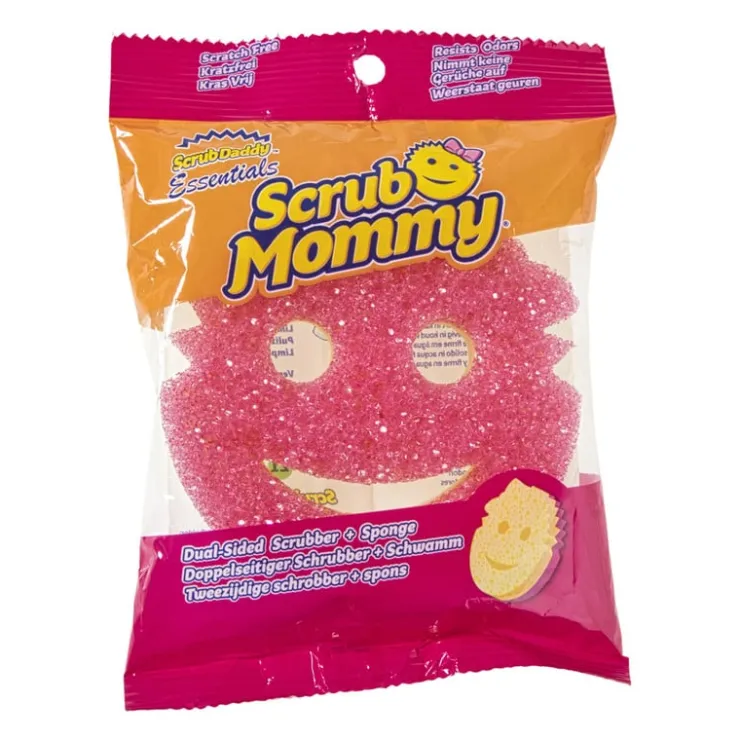 Xenos Scrub mommy - roze - ø10.7 cm- Schuursponsjes