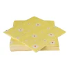 Xenos Servet bloem - geel/oranje - set van 12 - 33x33 cm- Servetten