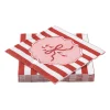 Xenos Servet candy cane - roze/rood - 33x33 cm- Kertservetten