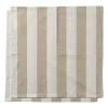Xenos Servet gestreept - wit/beige - set van 2 - 40x40 cm- Servetten|Kertservetten