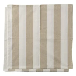 Xenos Servet gestreept - wit/beige - set van 2 - 40x40 cm- Servetten|Kertservetten