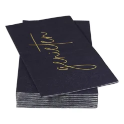 Xenos Servet lang - blauw - 33x33 cm- Kertservetten