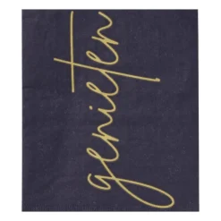 Xenos Servet lang - blauw - 33x33 cm- Kertservetten