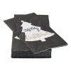Xenos Servet merry christmas vouw - zwart - 33x33 cm- Papieren Servetten|Kertservetten