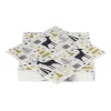 Xenos Servet rendier - wit - 33x33 cm- Kertservetten