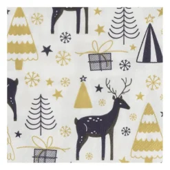 Xenos Servet rendier - wit - 33x33 cm- Kertservetten