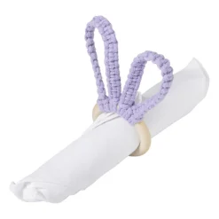 Xenos Servetring konijn - diverse kleuren - ø6.5x15 cm- Servetten|Servetringen