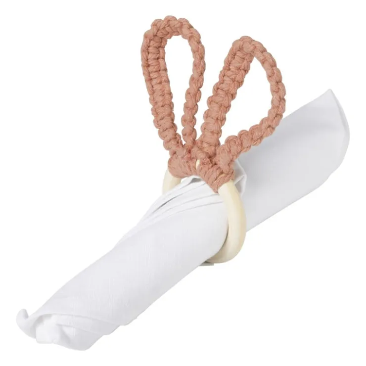 Xenos Servetring konijn - diverse kleuren - ø6.5x15 cm- Servetten|Servetringen