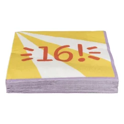 Xenos Servetten 16 jaar - 20 stuks- Papieren Servetten|Verjaardagen