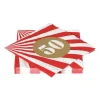 Xenos Servetten 50 jaar - rood - set van 20- Papieren Servetten|Verjaardagen
