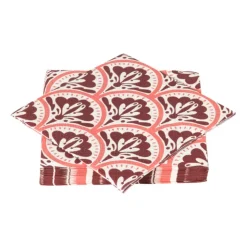 Xenos Servetten artdeco bloem - 33x33 cm - set van 20- Papieren Servetten|Servetten