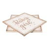 Xenos Servetten baby girl - roze/goudkleurig - set van 16- Papieren Servetten|Babyshower