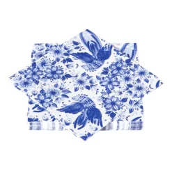 Xenos Servetten blauwe vogel - 33x33 cm - set van 20- Papieren Servetten|Servetten