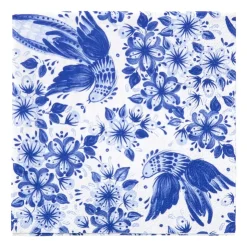 Xenos Servetten blauwe vogel - 33x33 cm - set van 20- Papieren Servetten|Servetten