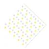 Xenos Servetten bloem set van 12 - wit/roze/geel - papier - 33x33 cm- Papieren Servetten|Servetten
