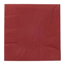 Xenos Servetten bordeauxrood - 33x33 cm - set van 20- Papieren Servetten|Servetten