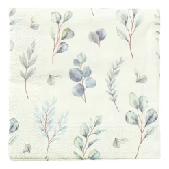 Xenos Servetten botanisch - 24x24 cm - set van 20- Papieren Servetten|Servetten