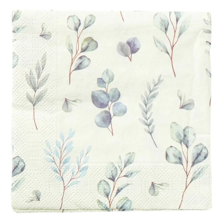 Xenos Servetten botanisch - 24x24 cm - set van 20- Papieren Servetten|Servetten
