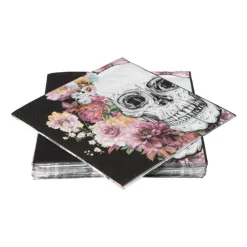 Xenos Servetten Day of the Dead - set van 20 - 19x17 cm- Servetten
