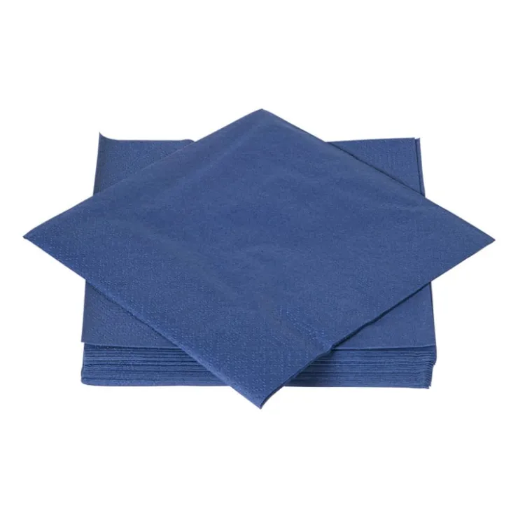 Xenos Servetten donkerblauw - 33x33 cm - set van 20- Papieren Servetten|Servetten