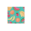 Xenos Servetten fruitprint - multikleur - set van 20- Papieren Servetten