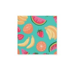 Xenos Servetten fruitprint - multikleur - set van 20- Papieren Servetten