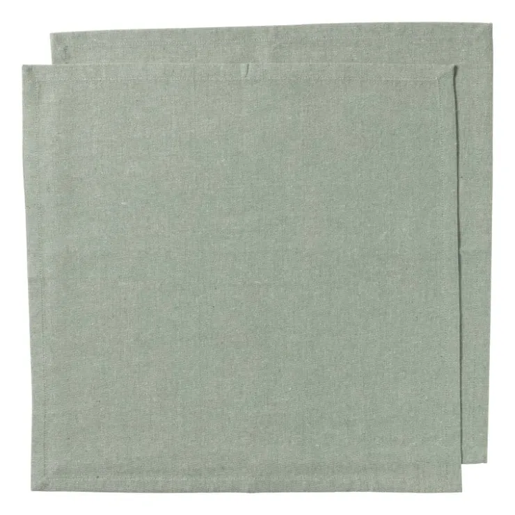Xenos Servetten groen - set van 2 - 40x40 cm- Kerst|Servetten