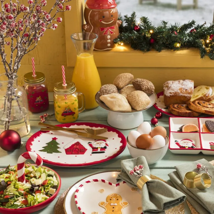 Xenos Servetten groen - set van 2 - 40x40 cm- Kerst|Servetten