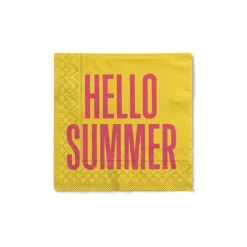 Xenos Servetten hello summer - multikleur - set van 20- Papieren Servetten